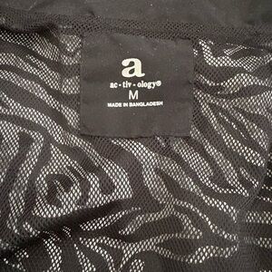 ac•tiv•ology® Black Mesh Zebra Print Jacket